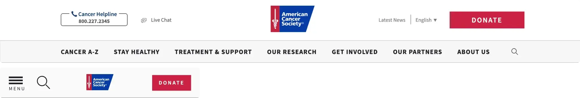 2017 desktop and mobile header designs.